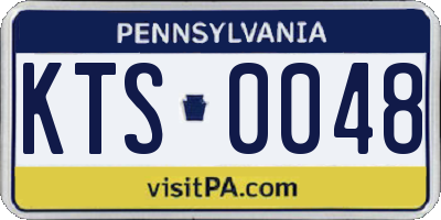PA license plate KTS0048