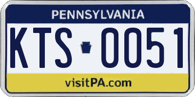 PA license plate KTS0051