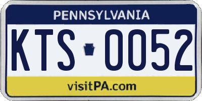 PA license plate KTS0052