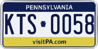 PA license plate KTS0058