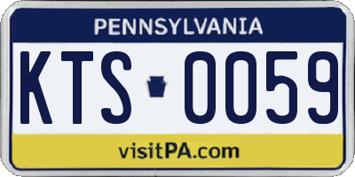 PA license plate KTS0059