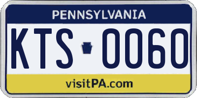 PA license plate KTS0060