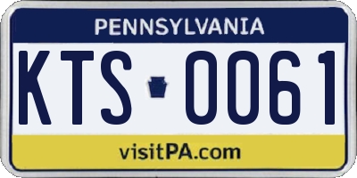PA license plate KTS0061