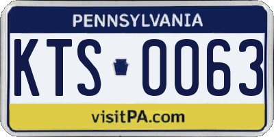 PA license plate KTS0063