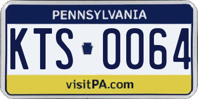PA license plate KTS0064