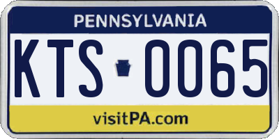PA license plate KTS0065