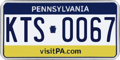PA license plate KTS0067