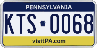 PA license plate KTS0068