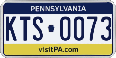 PA license plate KTS0073