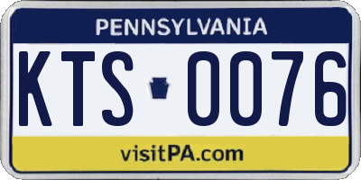 PA license plate KTS0076