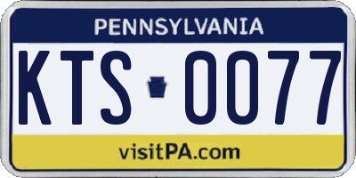PA license plate KTS0077