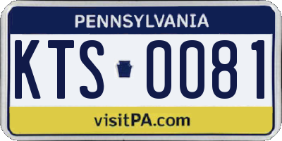 PA license plate KTS0081