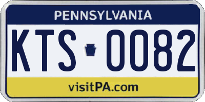 PA license plate KTS0082