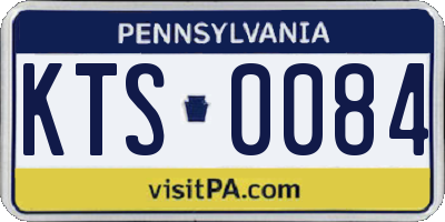 PA license plate KTS0084