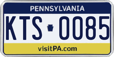 PA license plate KTS0085