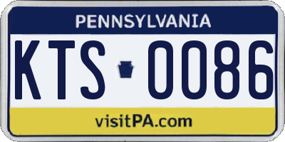 PA license plate KTS0086