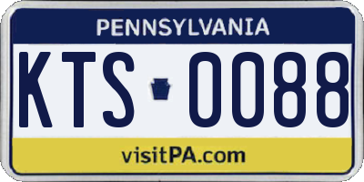 PA license plate KTS0088
