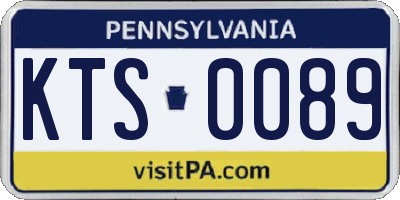 PA license plate KTS0089