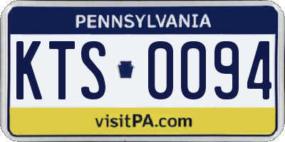 PA license plate KTS0094
