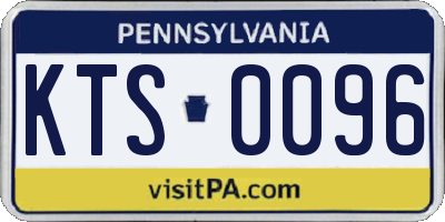PA license plate KTS0096