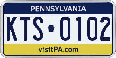 PA license plate KTS0102
