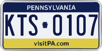 PA license plate KTS0107