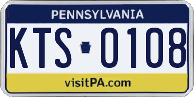 PA license plate KTS0108