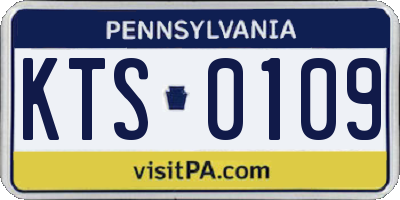 PA license plate KTS0109