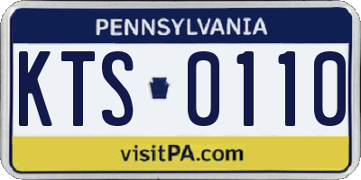 PA license plate KTS0110