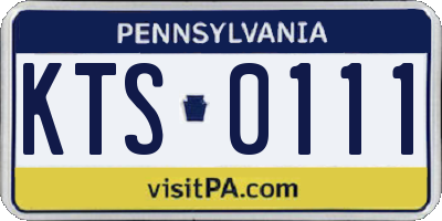 PA license plate KTS0111