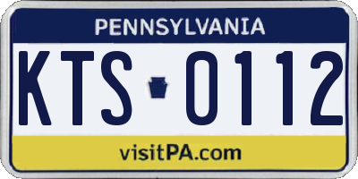 PA license plate KTS0112