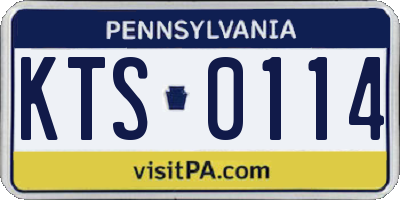 PA license plate KTS0114