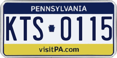 PA license plate KTS0115
