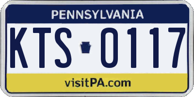 PA license plate KTS0117