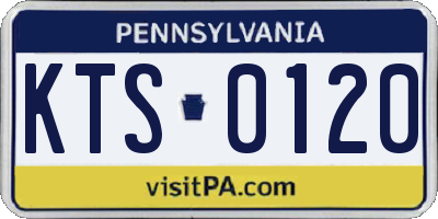 PA license plate KTS0120