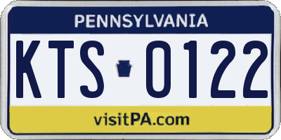 PA license plate KTS0122