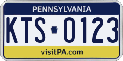 PA license plate KTS0123