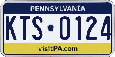 PA license plate KTS0124