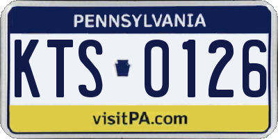PA license plate KTS0126