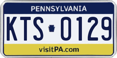 PA license plate KTS0129