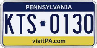 PA license plate KTS0130