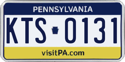 PA license plate KTS0131