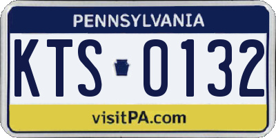 PA license plate KTS0132