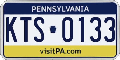 PA license plate KTS0133