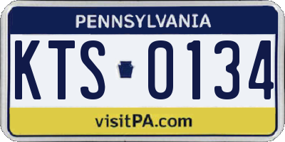PA license plate KTS0134