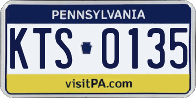 PA license plate KTS0135