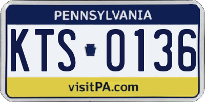 PA license plate KTS0136