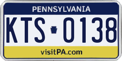 PA license plate KTS0138