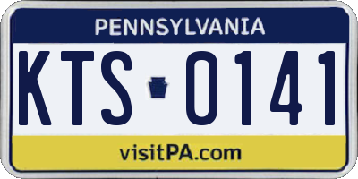 PA license plate KTS0141