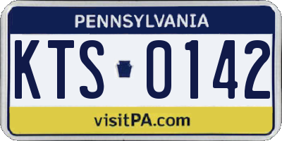 PA license plate KTS0142